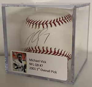 Michael Vick #7 signiert MLB Baseball Auto NFL Fußball Mike Madden Eagles PSA - Bild 1 von 3