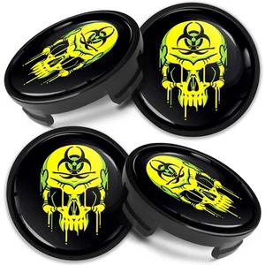 Kompatibel mit Ford Nabendeckel Nabenkappen Radnabendeckel 54mm Schädel Toxic - Bild 1 von 5
