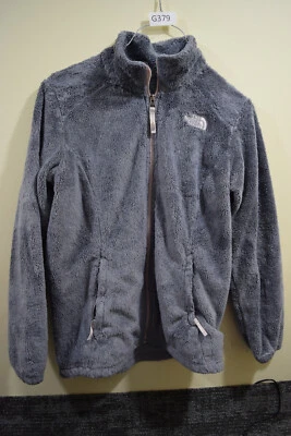 Chaqueta North Face NIÑAS L 14/16 Osolita Suave Polar Gris Cremallera Completa G379 $89 Foto 1 de 4