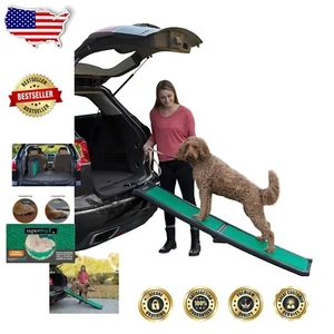 Portable Dog & Cat Ramp with SupertraX Grip - Easy Fold, 150-200 lbs Support - Picture 1 of 8