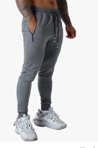 Punwet Pants Joggers Sweatpants Active Athletic Workout Sweatpants Gray Small - Picture 1 of 4