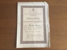 REGNO D’ITALIA DIPLOMA RAGIONIERE - FIUME 1936 - VOLONTARIO FIUMANO