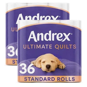 Andrex Toilet Rolls x72 Supreme Quilts Fragrance-Free 3 Ply Toilet Paper - Picture 1 of 8