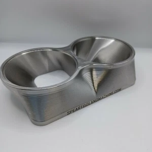 Billet T6 Turbo Transition Inlet Flange Dual 3" 304 SS 3.64"x2.5" MADE IN USA - Bild 1 von 4