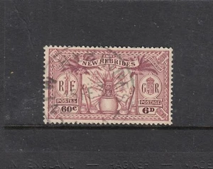 NEW HEBRIDES, BRITISH CURRENCY: 1925 Wmk MSCA 6d Purple SG 48 £18, fine used. - Picture 1 of 1