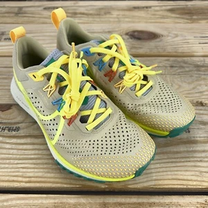 Nike Pegasus React Trail 4 Running Shoes Tan Volt Green DJ6159 700 Women Size 7 - Picture 1 of 9