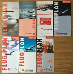 Lot of 7 RHEINTALFLUG AIRLINES timetables 1992-2001 timetable schedule Austria - Picture 1 of 1