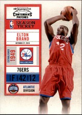 2010-11 Playoff Contenders Patches 76ers Basketball Card #63 Elton Brand