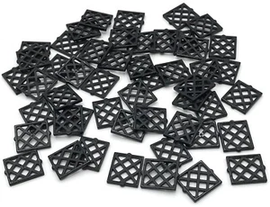 Lego 50 New Black Pane for Window 1 x 2 x 2 Lattice Diamond Town City Pieces - Picture 1 of 1