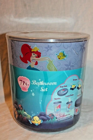 NEW 7 PCS BATHROOM SET  DISNEY ARIEL LITTLE MERMAID SET Cover