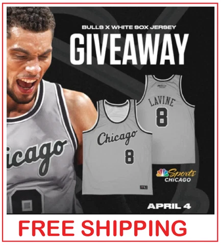 New Chicago Bulls Zach Lavine White Sox Jersey Size L SGA Giveaway 4/4/23 Cover