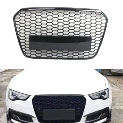 Fits Audi A6 C7 2011-2015 Front Bumper Grille Gloss Black RS6 Style Badgeless - Image 1 of 4