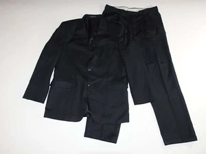 Jones New York Men's 3 Button Suit Size 44 Long 36 x 31 Dark Charcoal Gray Wool - Picture 1 of 12