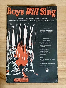 1938 Vintage BSA Boys Will Sing Song Magazine Boy Scouts Of America - Picture 1 of 2