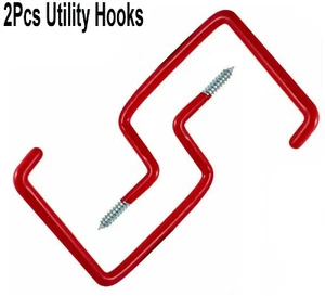2 x LADDERS HOOKS Workshop Garden Shed Garage TOOL STORAGE Ceiling Wall Double - Picture 1 of 5