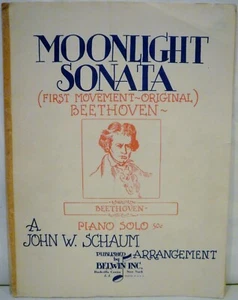 Moonlight Sonata First Movement Original Beethoven Piano Solo 1946 - Picture 1 of 4
