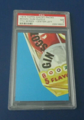 74 WACKY PACKAGES SERIES 7 BOOZCO GUM PUZZLE PIECE (CENTER LEFT) PSA 7  NM - Image 1 of 2