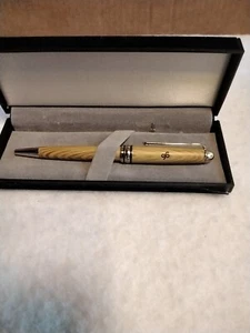 Schering Plough Woodgrain Office Pen In Case Promotional AD - Picture 1 of 6
