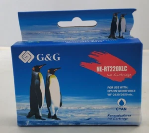 G&G NE-RT220XLC- Cartucho de tinta cian para Epson Workforce WF-2630/2650 etc-Nuevo - Imagen 1 de 5