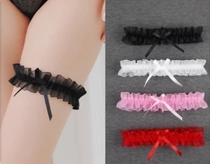 AU Women Black White Hen's night Party Bride Wedding Lace Garter Suspender Belt - Picture 1 of 22
