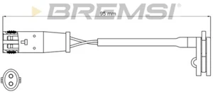 Front/Rear Brake Pad Wear Sensors for Mercedes Sprinter 4/5t 2006 On Length 95mm - Picture 1 of 1