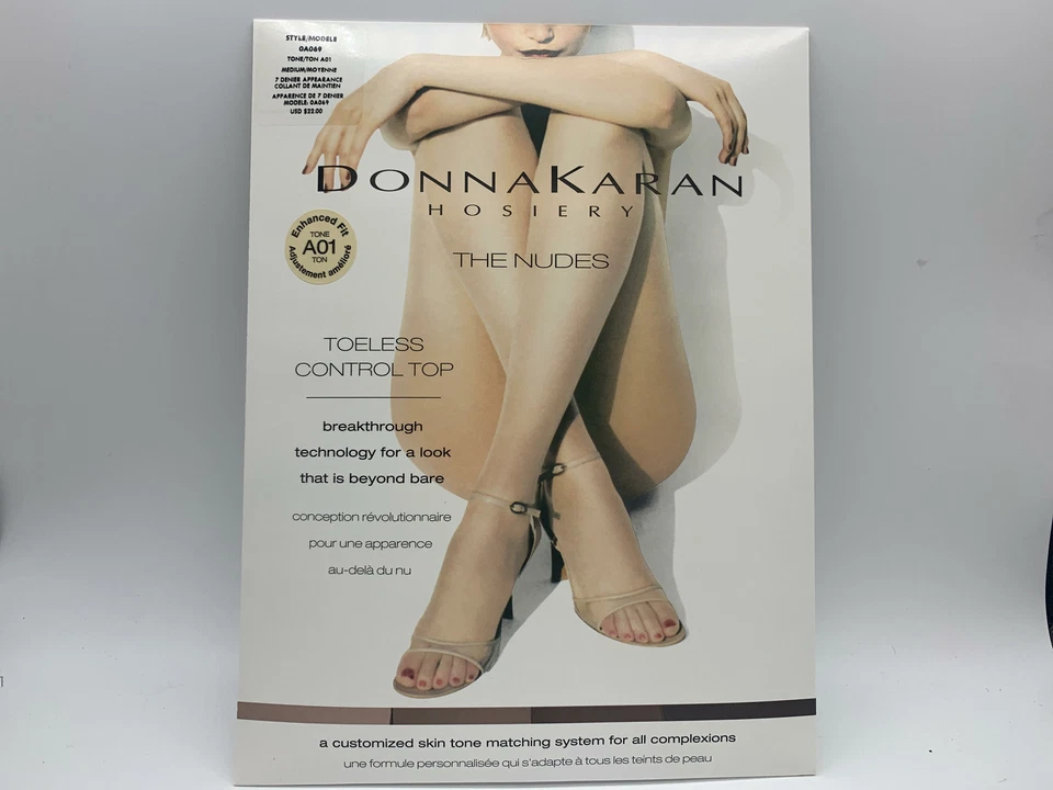 DKNY The Nudes Toeless Control Top Enhanced Fit Hosiery, Medium, OA069, A01 - Image 1 of 1