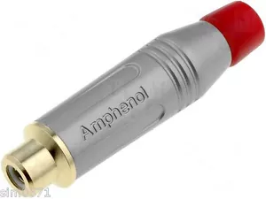 AMPHENOL ACJR-SRD Red RCA Socket - Picture 1 of 1