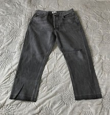 NEW Agolde Riley Slim Crop Jeans in Twisted Gray Sz 31