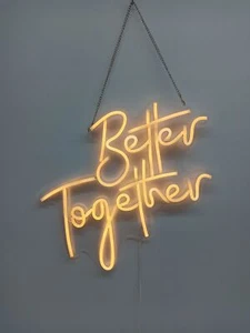 LED-Leuchtreklame Better Together Nachtlicht fuer Zuhause, Schlafzimmer, - Bild 1 von 6