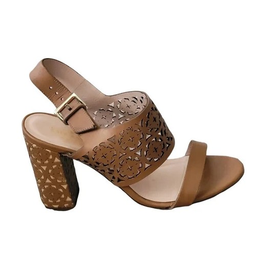 Kate Spade sandalo donna Imani con tacco taglio laser taglia 7 marrone chiaro