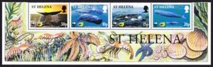 SALE St. Helena WWF Sperm Whale Strip of 4v Territory Name 2002 MNH - Picture 1 of 1