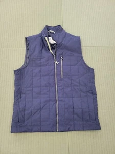 Orvis Puffer Vest Mens M Navy Blue Quilted Nylon Full Zip Sleeveless Outdoors - Picture 1 of 3
