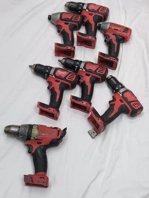 Milwaukee M18 Tool Lot 7 Tools 2 Batteries & Charger All Working - Image 1 of 4