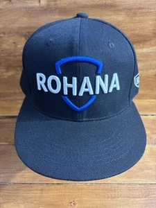 Gorra de béisbol Rohana Wheels negra Snapback ala camuflada auto carreras callejeras - Imagen 1 de 5