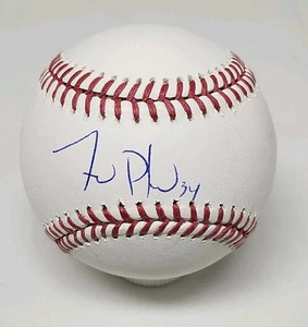 Zach Plesac Signed Rawlings Official Major League Baseball Beckett GUARDIANS  - Picture 1 of 4