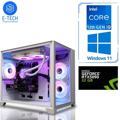 Gaming PC Intel i9 12900KF 64GB DDR5 32GB NVIDIA RTX 5090 2TB M.2 SSD Windows 11 - Image 1 of 4