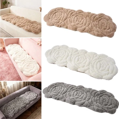 Rose Pattern Plush Sofa Cover Thick Non Slip Throw Cover Sofa Lounger Protector - Image 1 of 4