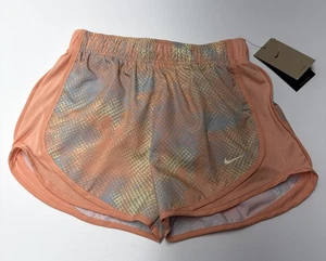 Nike Pantaloncini da Corsa Donna Dri-FIT Tempo 3” Slip Foderati Arancione Blu Giallo Tg S - Foto 1 di 3