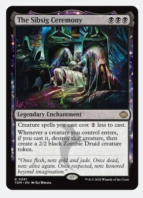 The Sibsig Ceremony | TDM Tarkir Dragonstorm | Black Cost Reducer | Rare NEW NM - Image 1 of 3