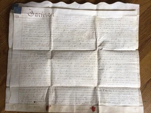 1802 manuscript Vellum Document~ J.Hamilton Belfast & S. Jackson Mount Pleasant - Picture 1 of 7