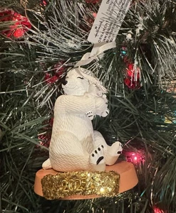 2025 Hallmark Eisbär 🐼 & Baby Christbaumschmuck, Neu mit Etikett - Bild 1 von 1
