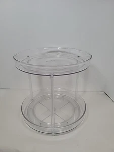 2 Tier 9-Inch Lazy Susan 360° Turnable Organizer Kitchen, Bathroom Or Crafts - Picture 1 of 3
