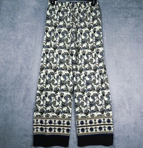 Pantalone palazzo gamba larga stampa paisley donna taglia media boho floreale stravagante  - Foto 1 di 11