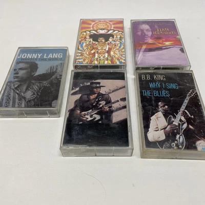Cassette Tape Lot 5 Used Blues Rock Tapes Jimi Hendrix BB King SRV Jonny Lang - Image 1 of 4