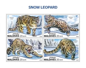 Maldives - 2018 Snow Leopard on Stamps - 4 Stamp Sheet - MLD18711a - Picture 1 of 1