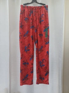 Marvel Spider-Man Mens Soft PJ Red Pajama Pants Large NWT - Picture 1 of 5