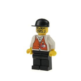 1x Lego Minifigure Studios Director Vest Hat Cap Black 1352 1382 stu002
