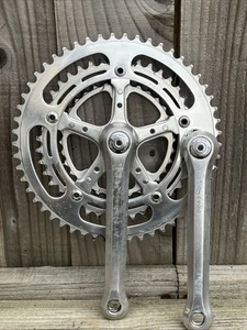 Vintage 1980’s Ofmega CX Triple Chainset Square Taper 170mm Arms 53/42/32t Rings - Bild 1 von 20