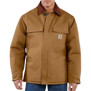 3XL Carhartt Brown Loose Fit C003 Quilt Lined Duck Canvas Coat Jacket XXXL - Bild 1 von 3