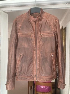 Chaqueta Bomber AVIATRIX Cuero Marrón Talla M Para Hombres Cremallera Completa Motociclista Informal De Colección - Imagen 1 de 8